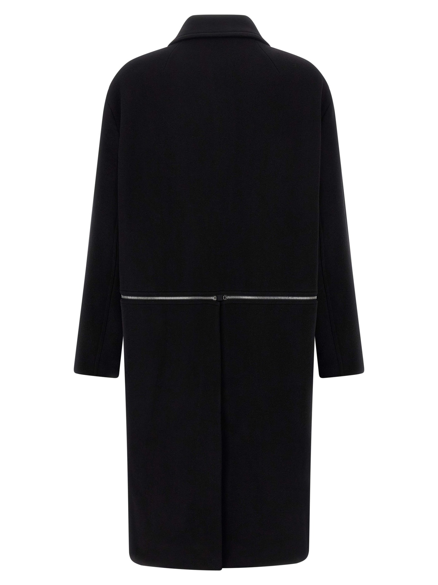 Rick Owens Lapel Long-sleeved Coat In Black