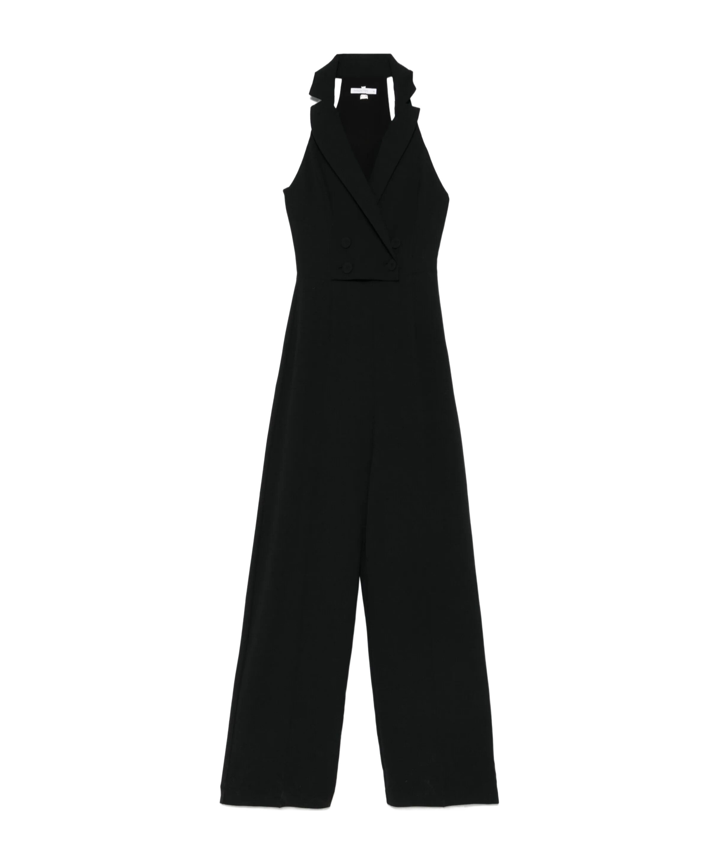 Shop Patrizia Pepe Double-breasted Crepe Jumpsuit