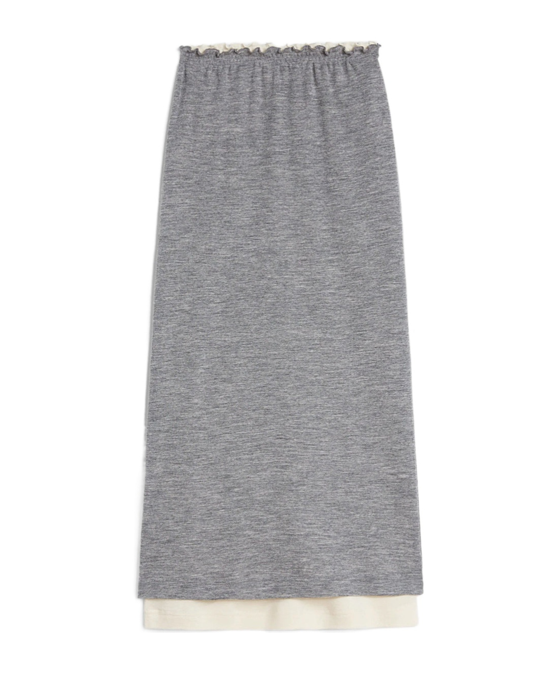 Jil Sander Lightweight Wool Layered Skirt In Gray