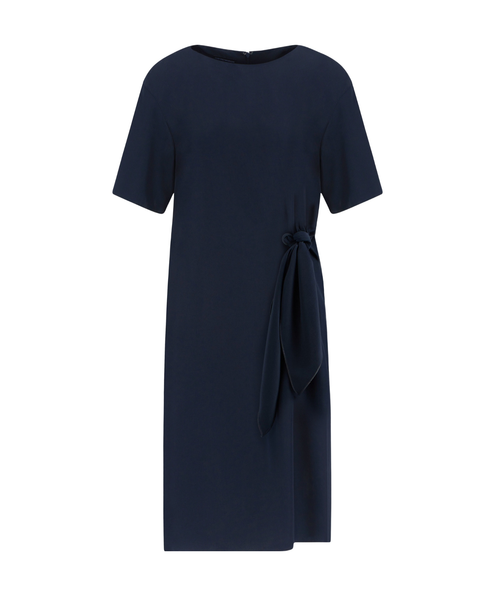 Emporio Armani Round Neck Dress In Black