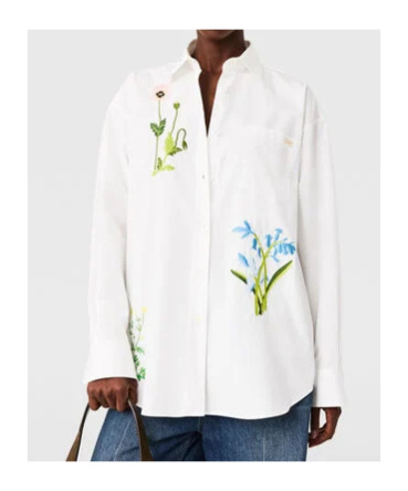 Stella Mccartney Floral Embroidered Shirt In White