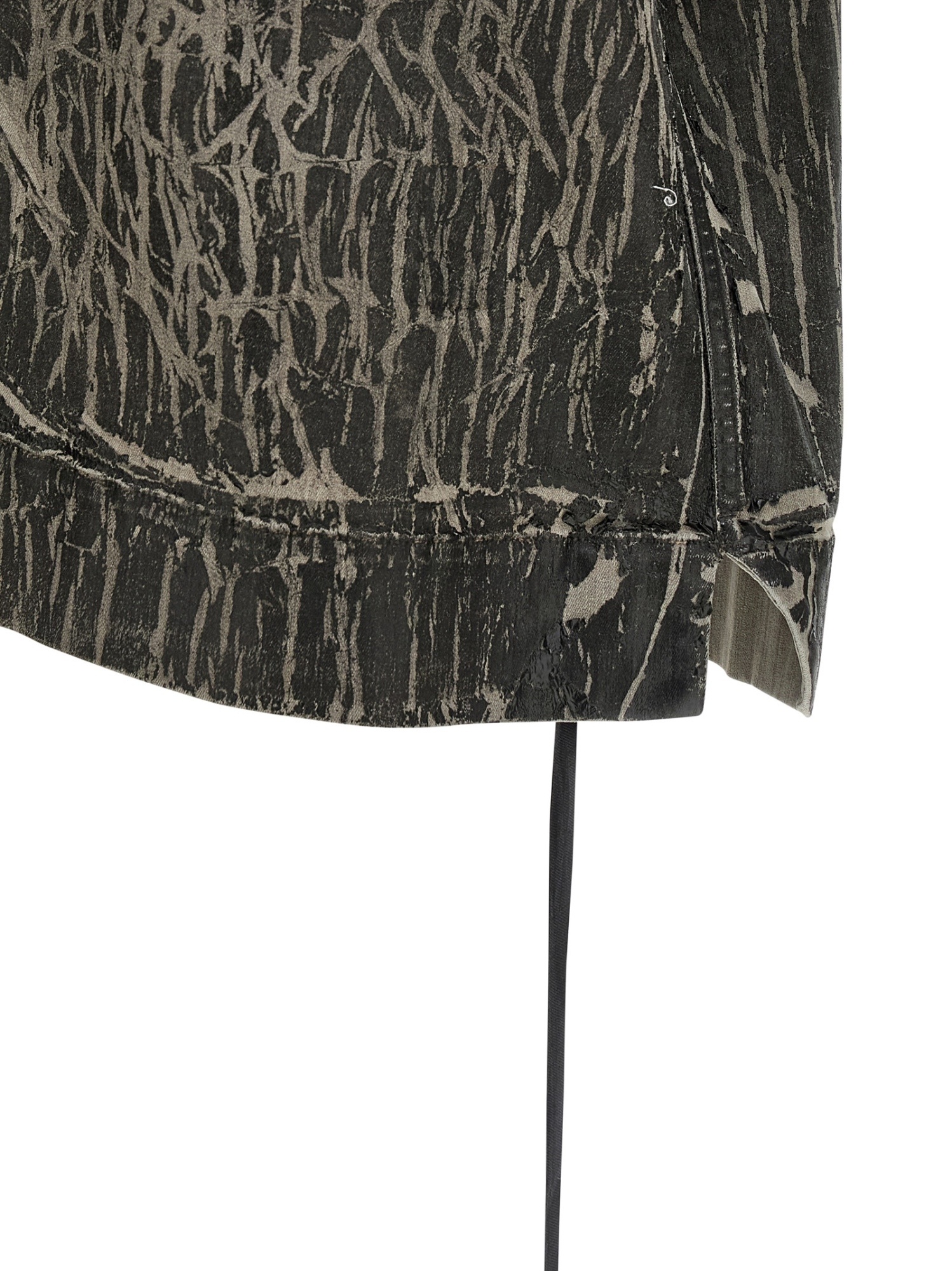 Rick Owens Drkshdw Magnum Tommy Crackle-effect Shirt In Black