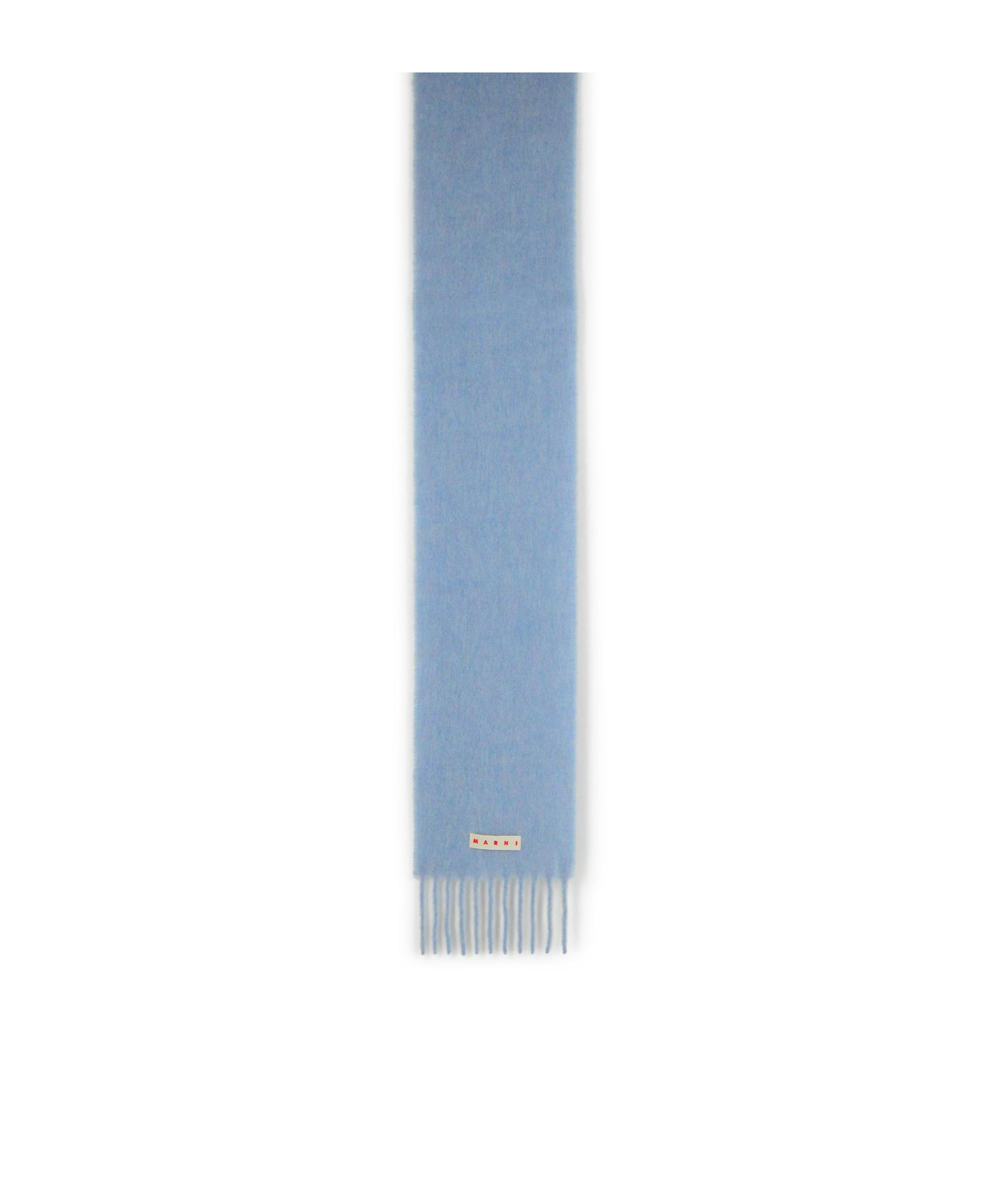 Marni Light Blue Alpaca Blend Scarf In Blue