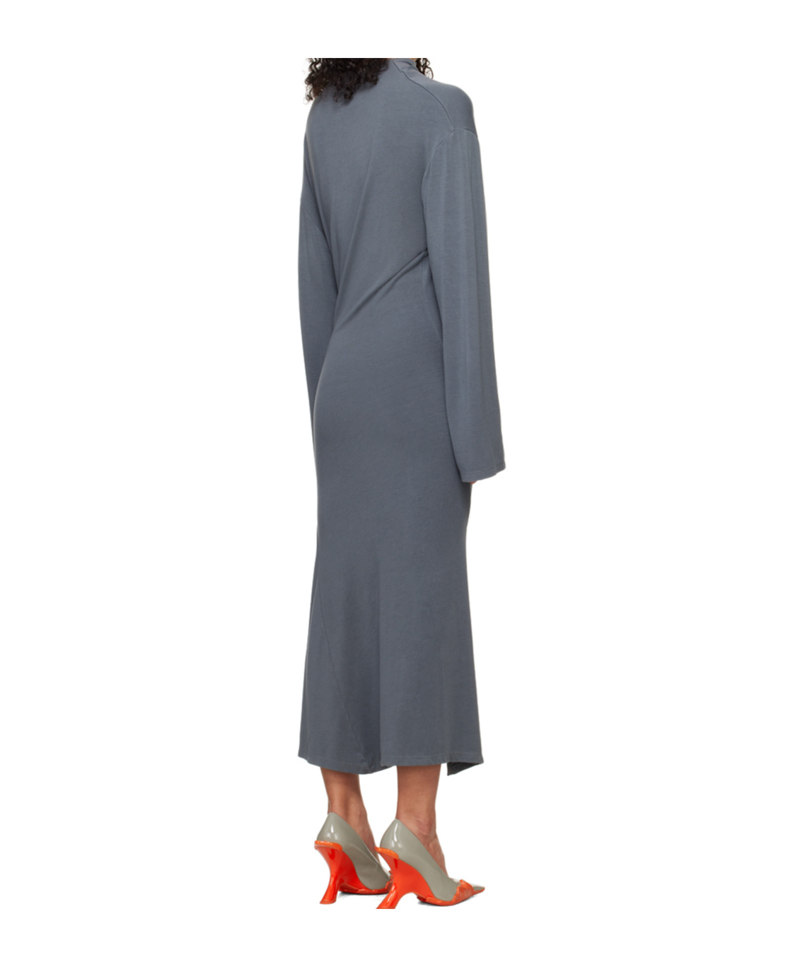Jade Cropper Vented Midi Dress In Gray