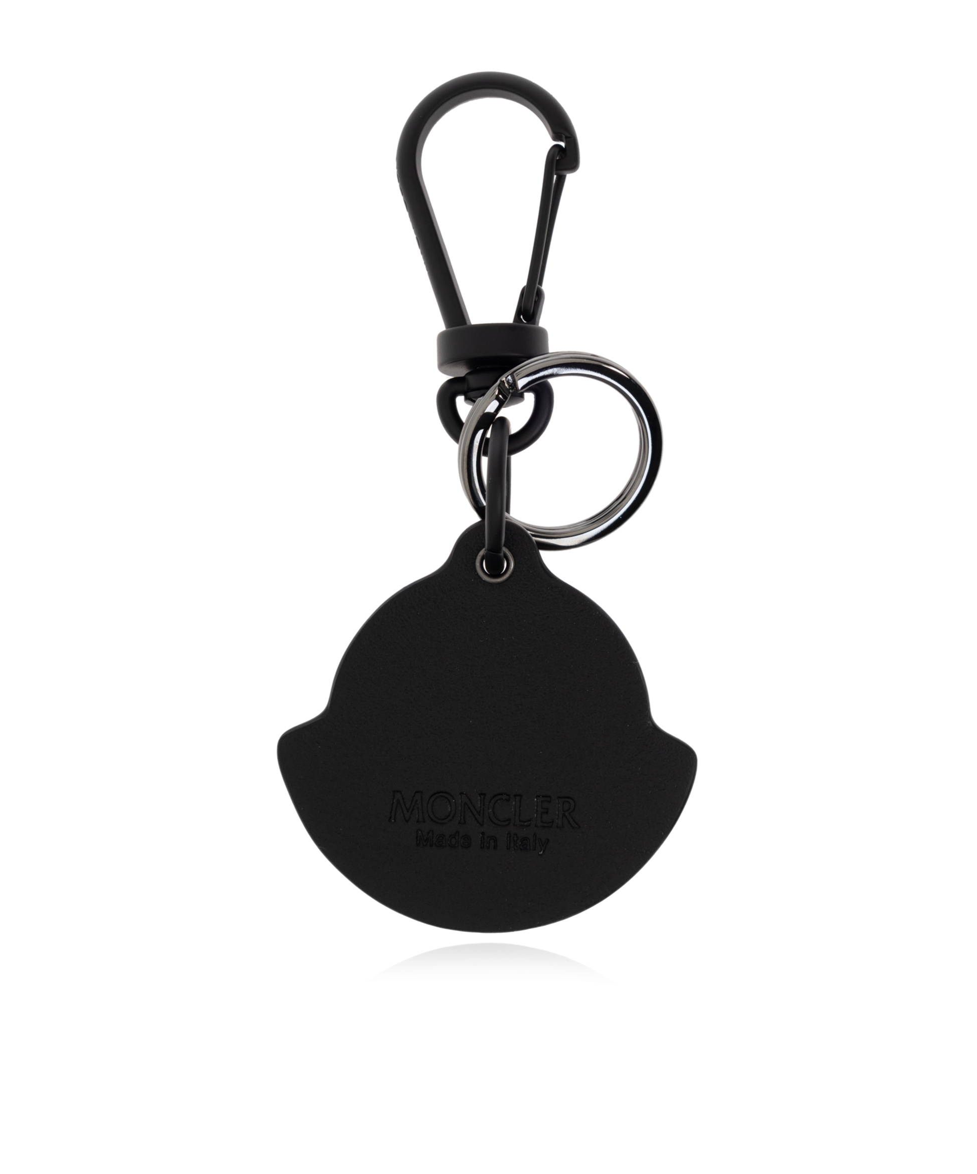 Moncler Logo-embossed Keyring In Black