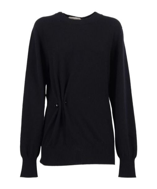 Alberta Ferretti Button-embellished Sweater In Black