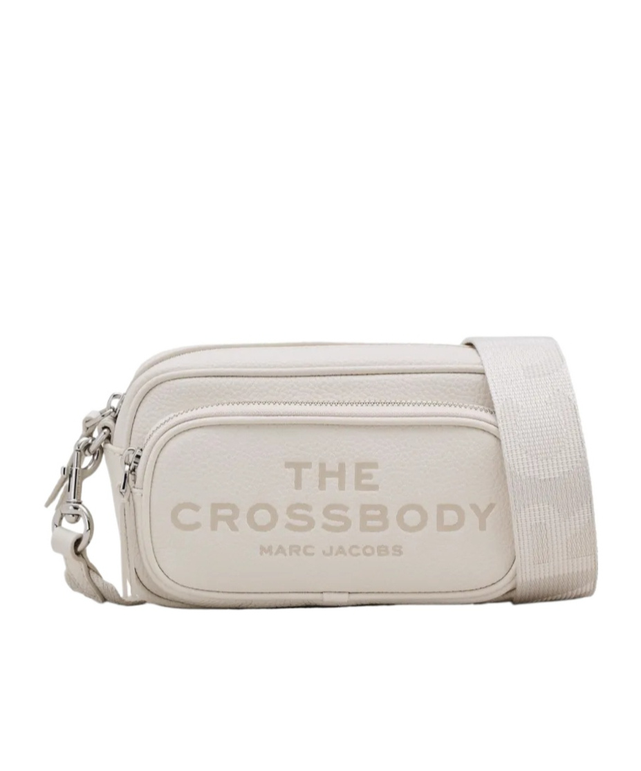 Marc Jacobs Bianco Leather Shoulder Bag With Adjustable Strap In White