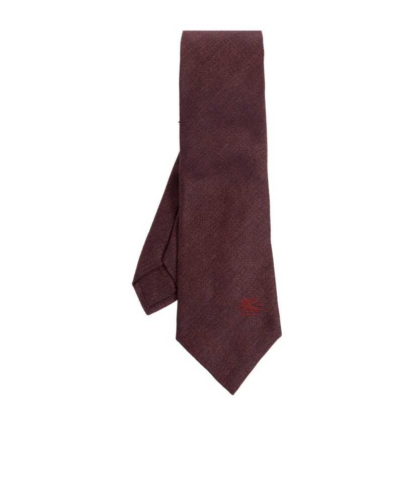 Etro Pointed Tie In Burgundy