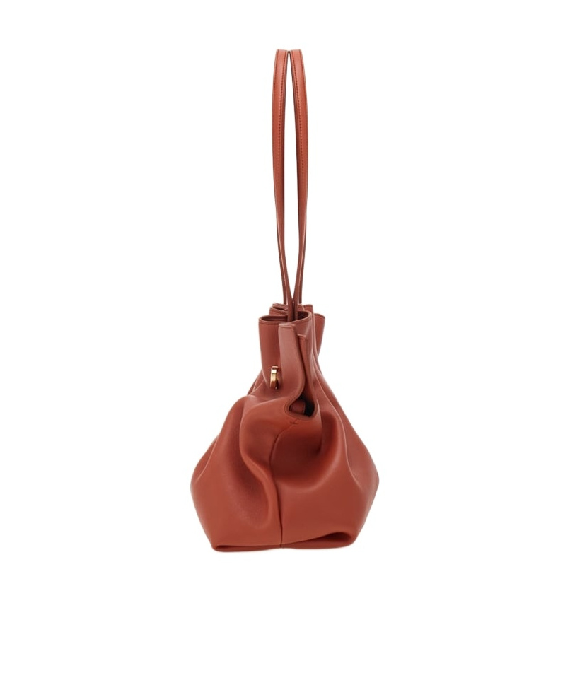 Ferragamo Medium Piercing Shoulder Bag (m) In Brick