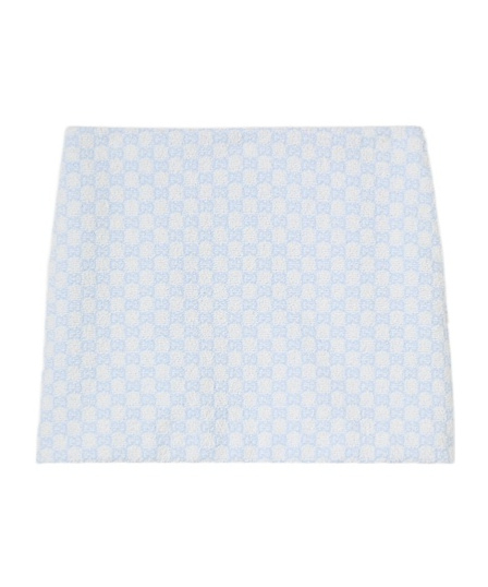 Gucci Gg Cotton Bouclé Mini Skirt In Multi