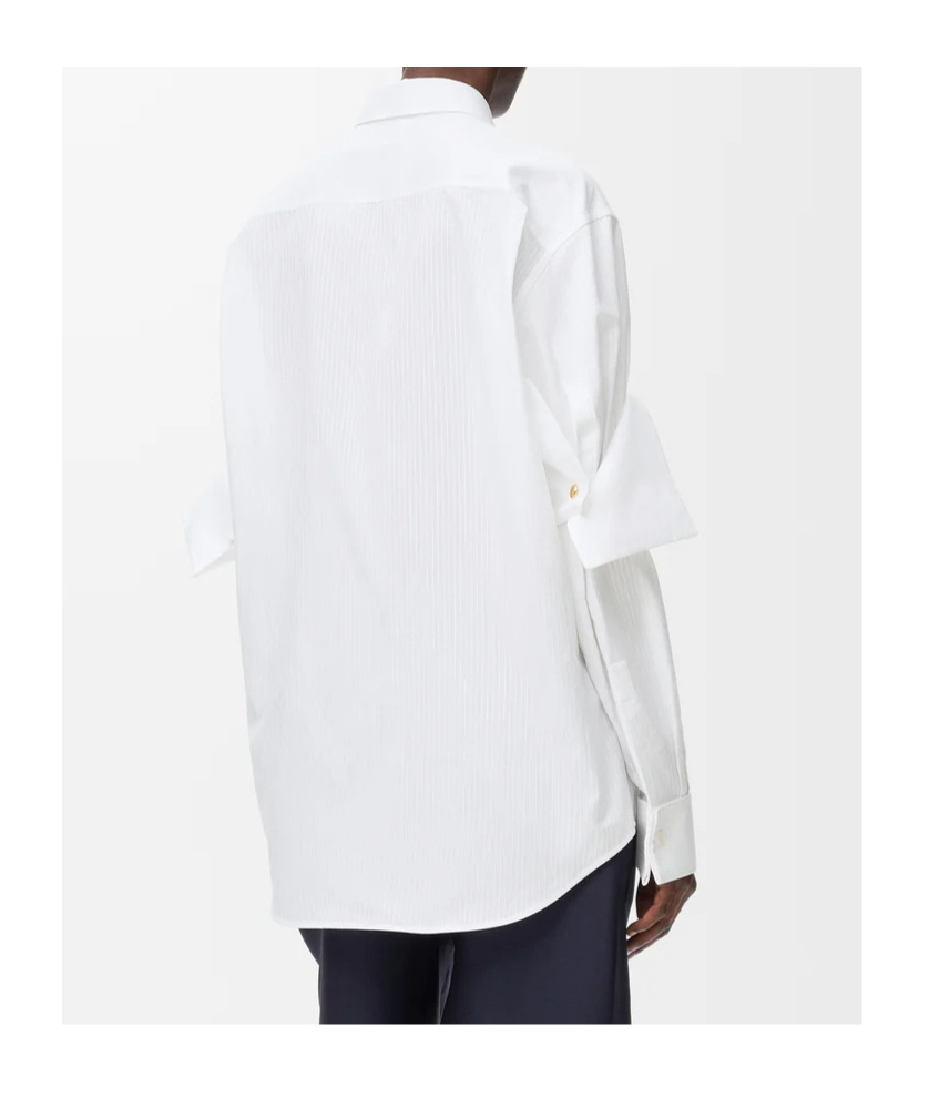 Loewe Womens White Stripe Long-sleeve Cotton Shirt In White