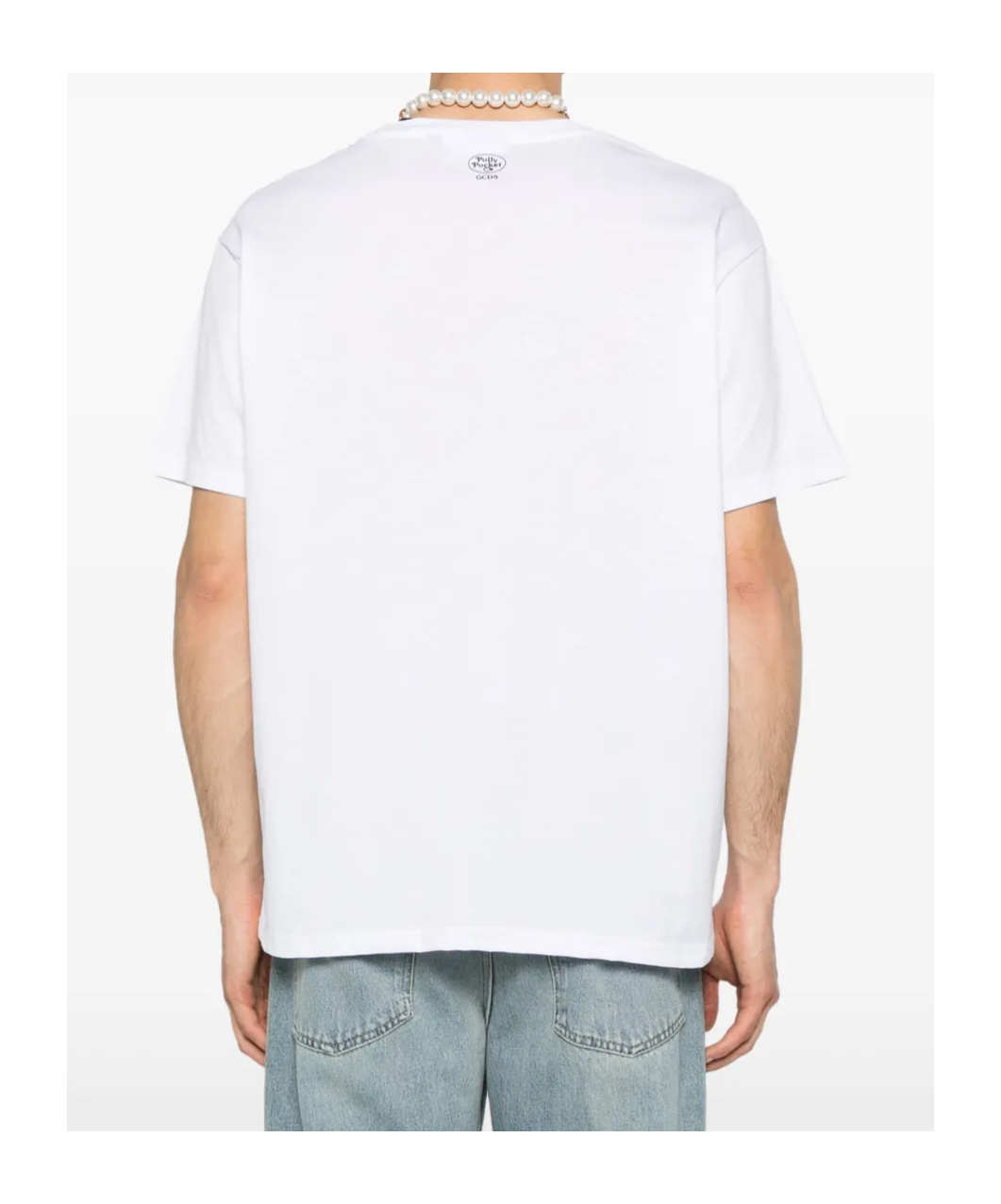 Gcds Graphic Print Crew Neck T-shirt In Optic White