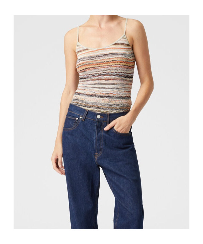 Missoni Wave Pattern Top Tops Multicolor In Nude