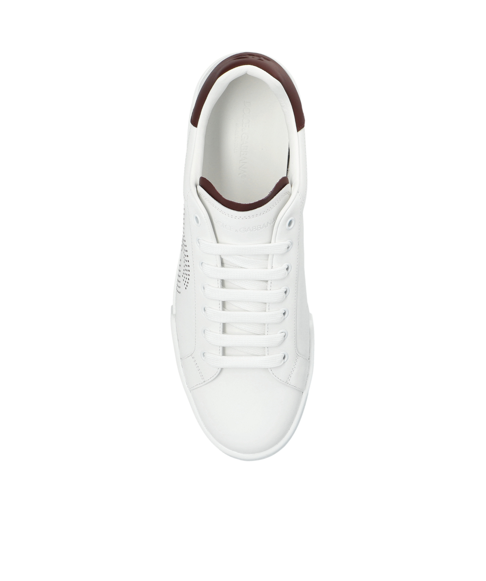 Dolce & Gabbana Round Head Low-cut Sneakers In White