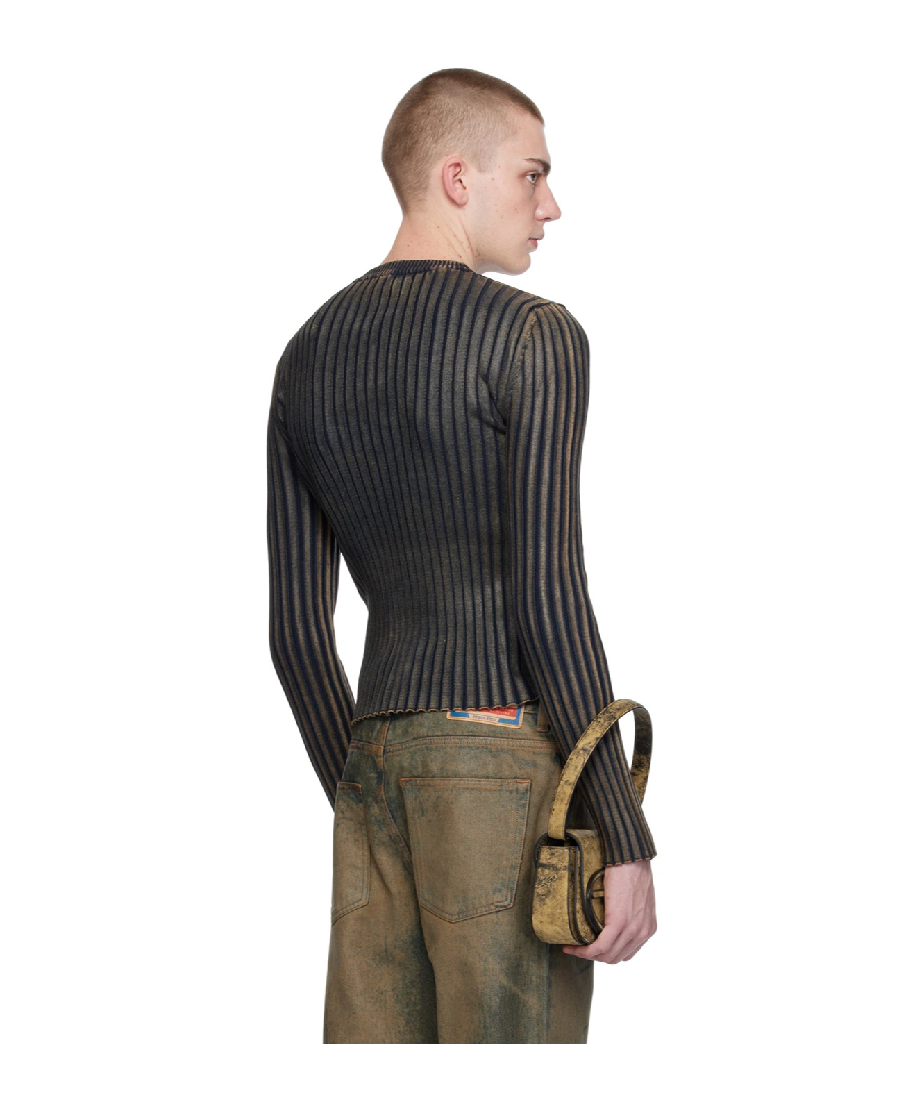 Diesel Ssense Exclusive Brown Sweater In Black