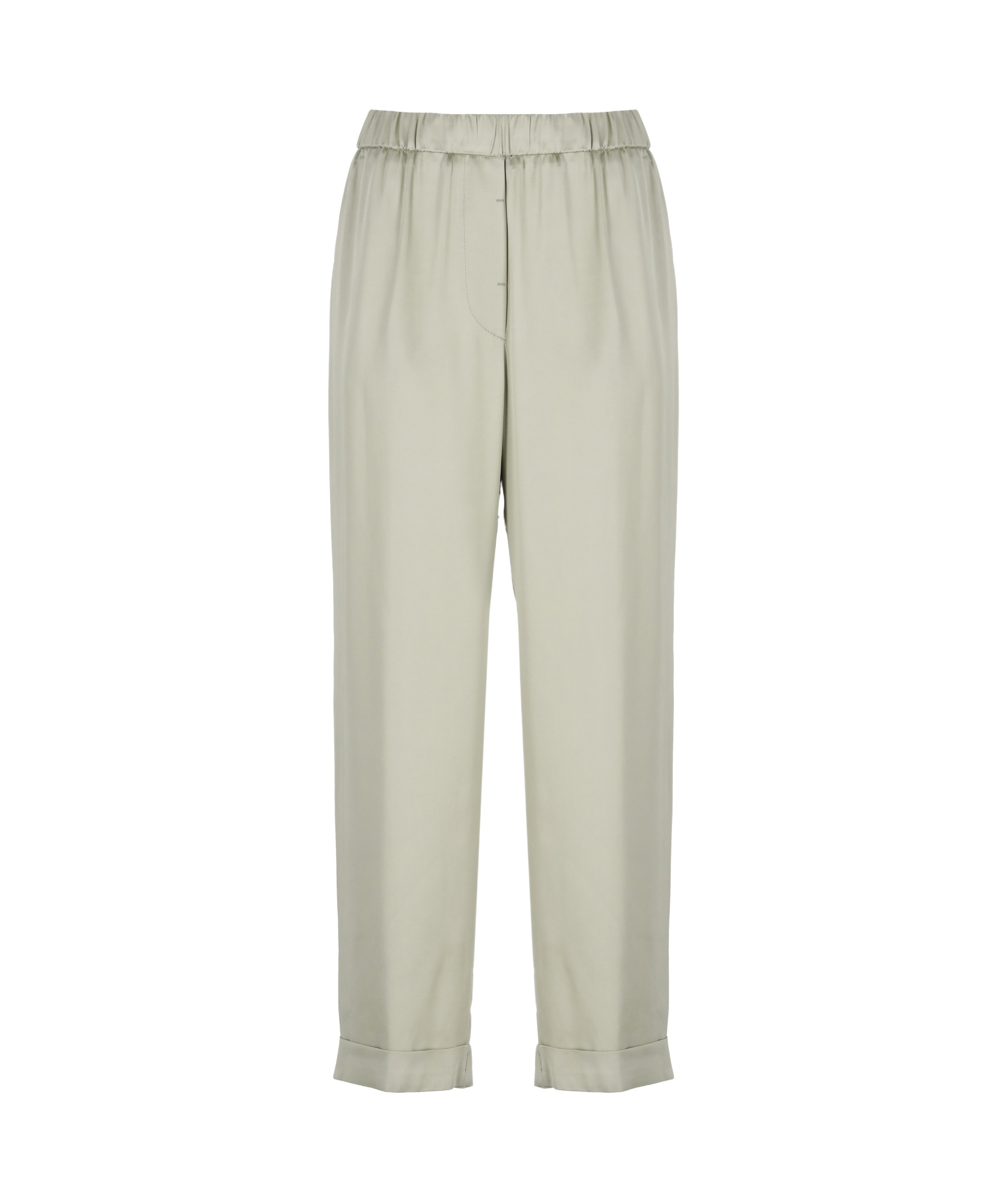 Peserico Elastic Waist Casual Pants In Green
