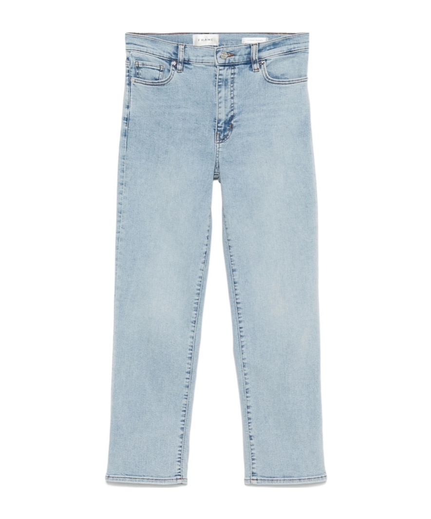 Shop Frame Belt Loop Jeans In Light Blue