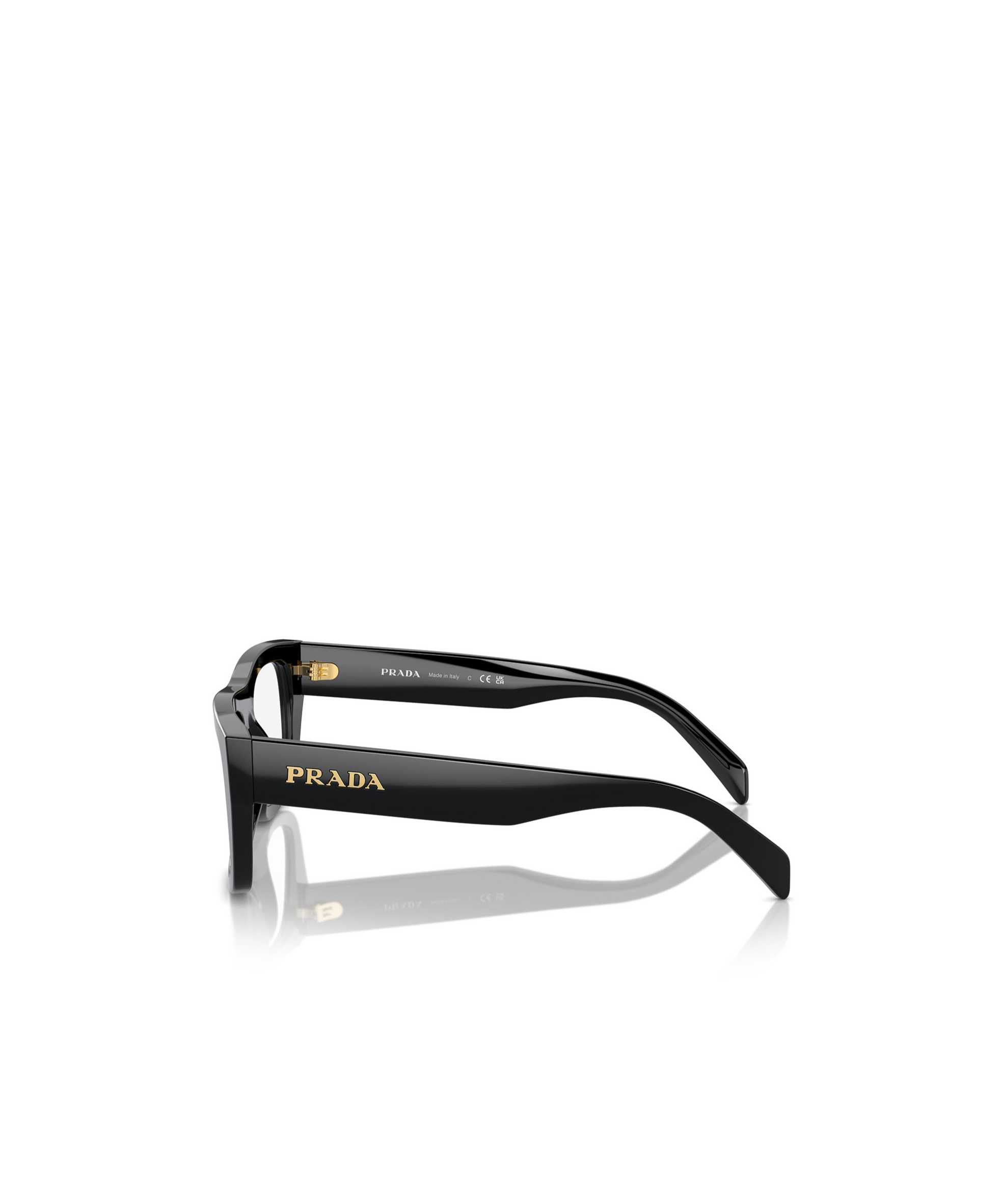Prada Eyewear Rectangular Frame Glasses In Black