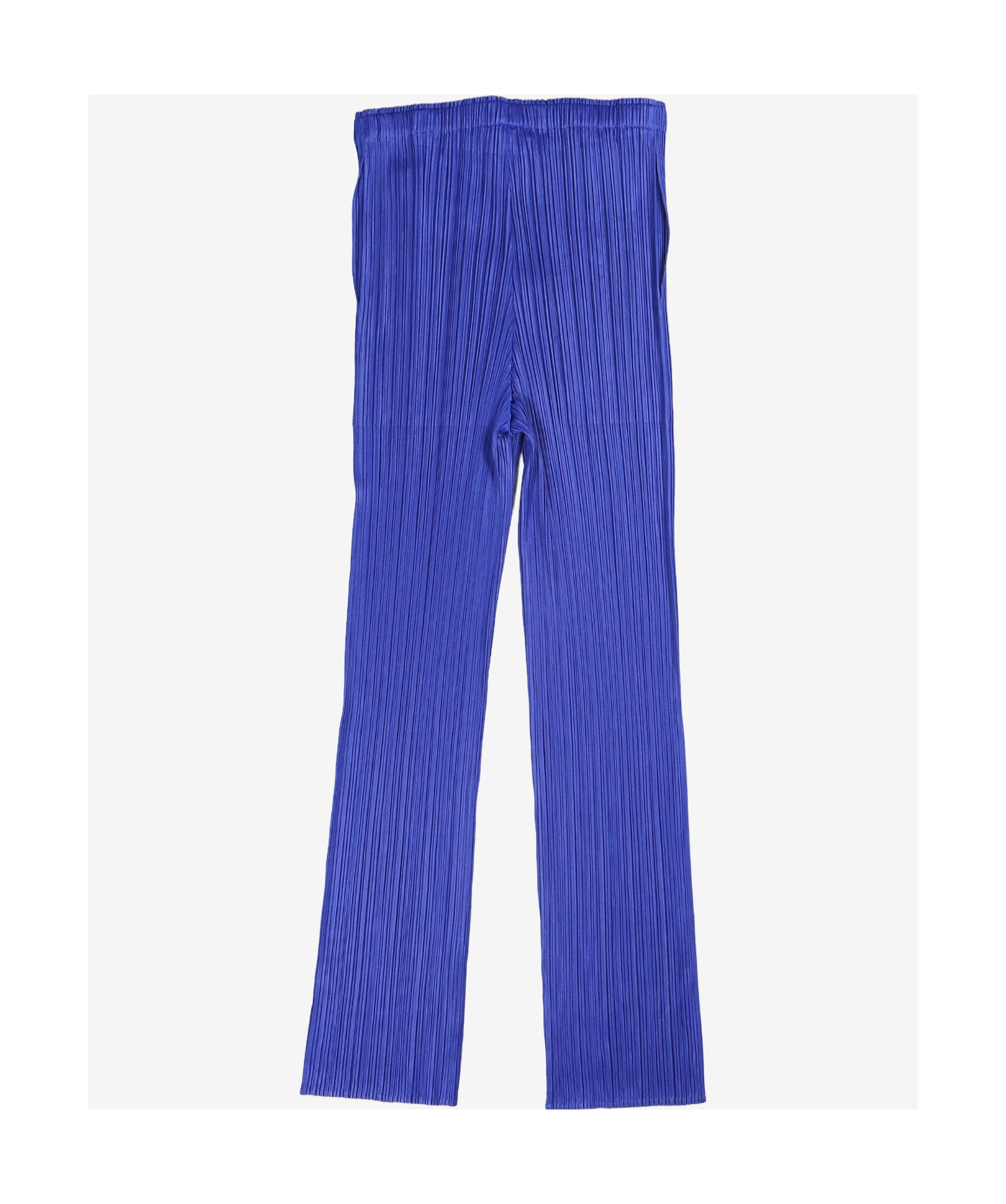 Issey Miyake Fully-pleated Flared Trousers In Blue
