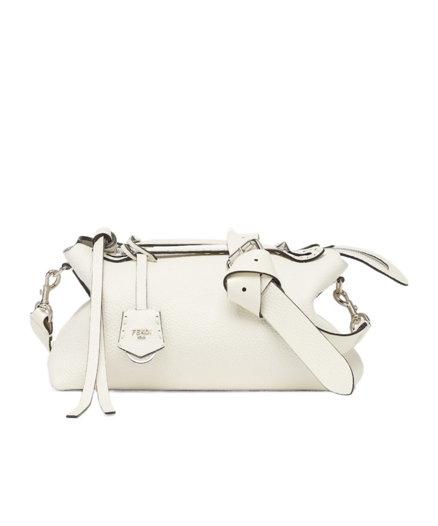 Fendi By The Way Selleria Medium Shoulder Bag In White