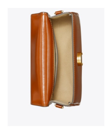 Tory Burch Robinson Logo-plaque Shoulder Bag In Brown