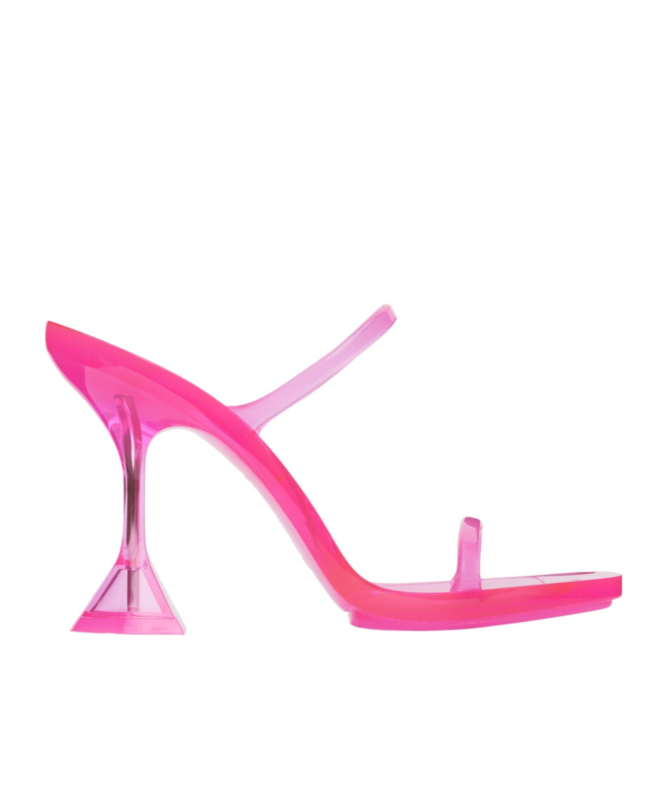 Amina Muaddi Open-toed High-heeled Sandals In Pink