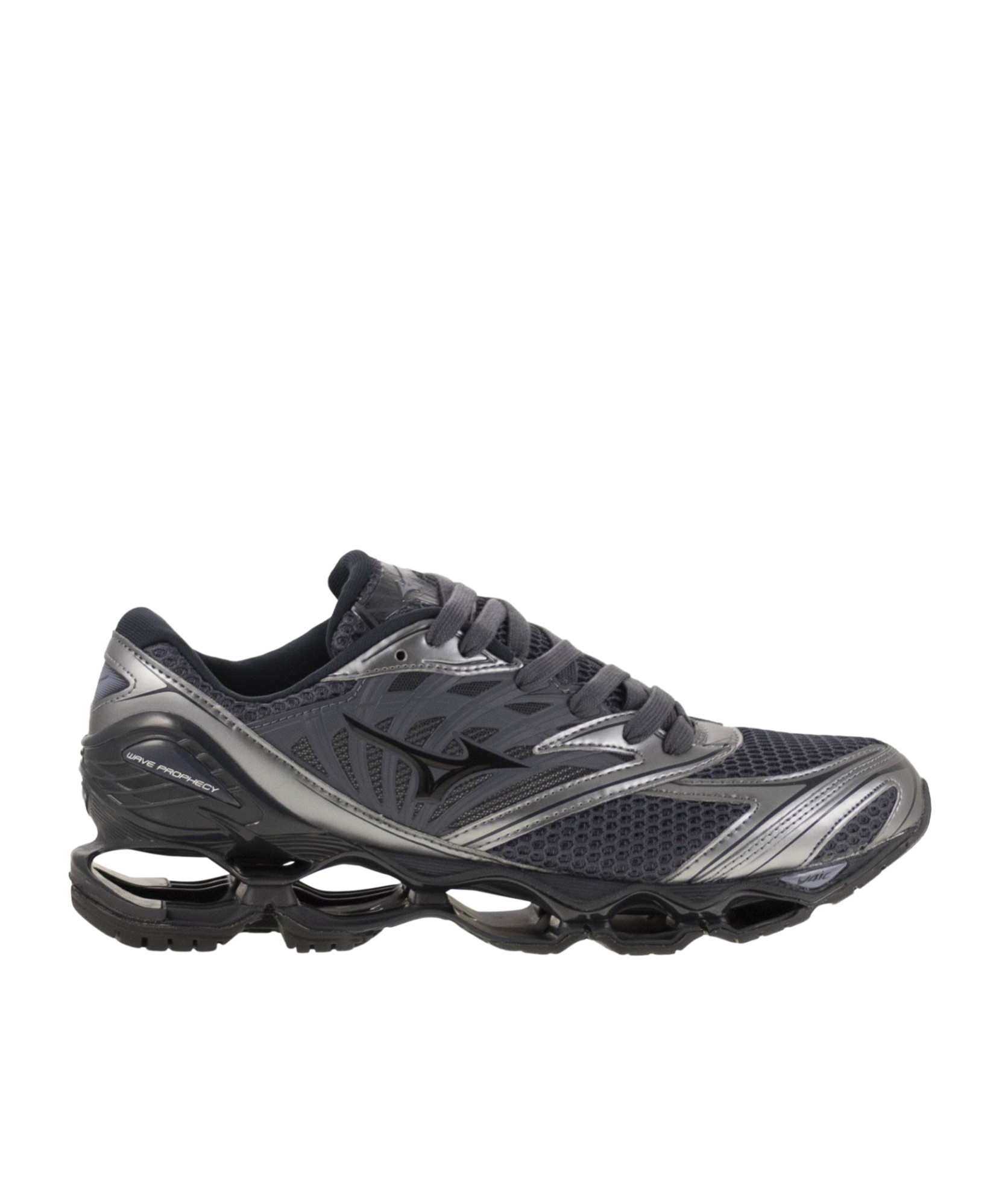 Mizuno Wave Print Sneakers With Advanced Technology In Black