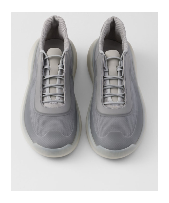 Shop Prada America's Cup Re-nylon And Bike Fabric Sneakers In Grey
