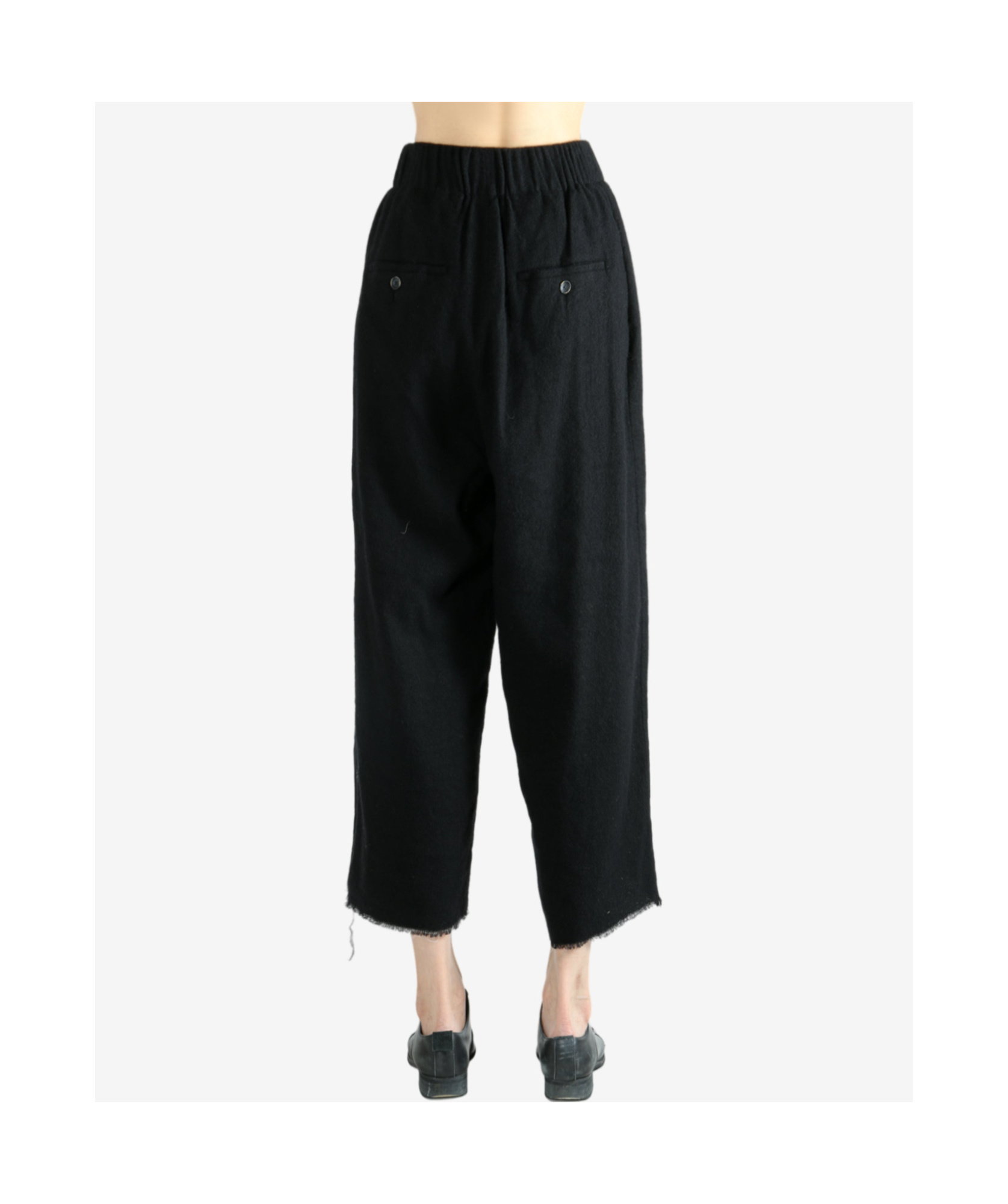 Uma Wang Elastic Waist Casual Pants In Black