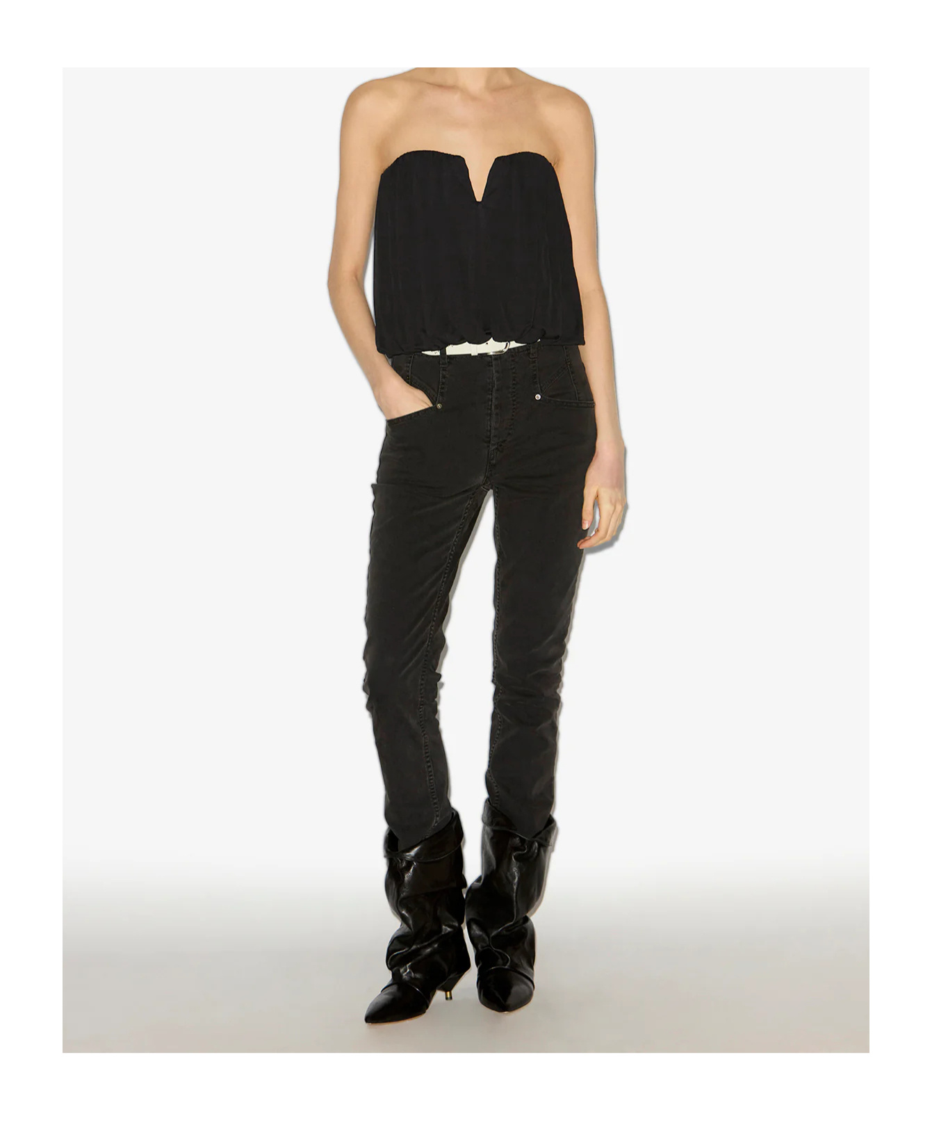 Isabel Marant Amalia Bustier Top In Black