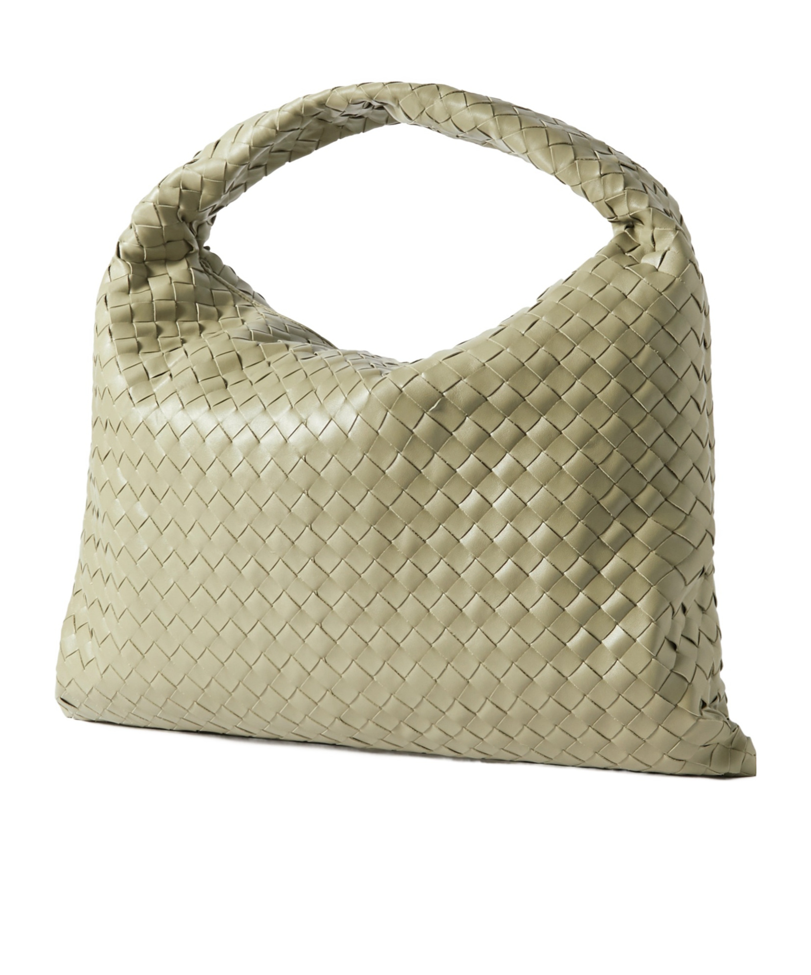 Bottega Veneta Hop Large Intrecciato Leather Tote In Green