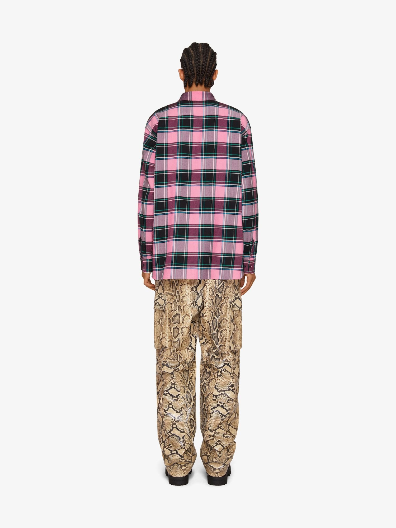 Givenchy Multicolour Pink Cotton And Virgin Wool Blend Check Shirt In Multicolor