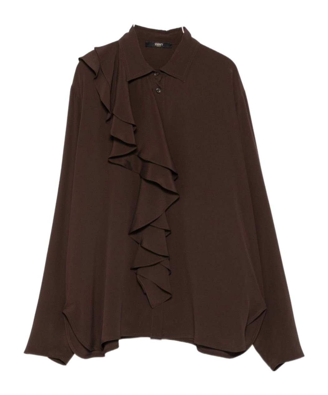 Seventy Ruffled-detail Top In Brown