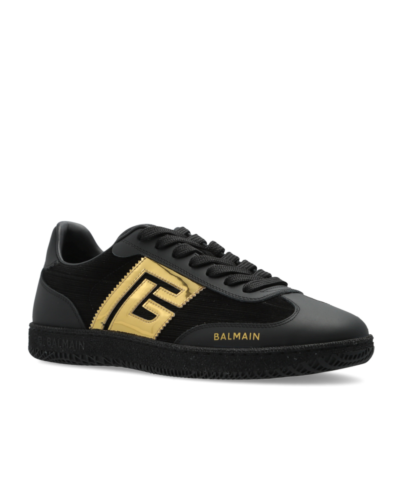 Balmain Swan Low-top Sneakers In Black