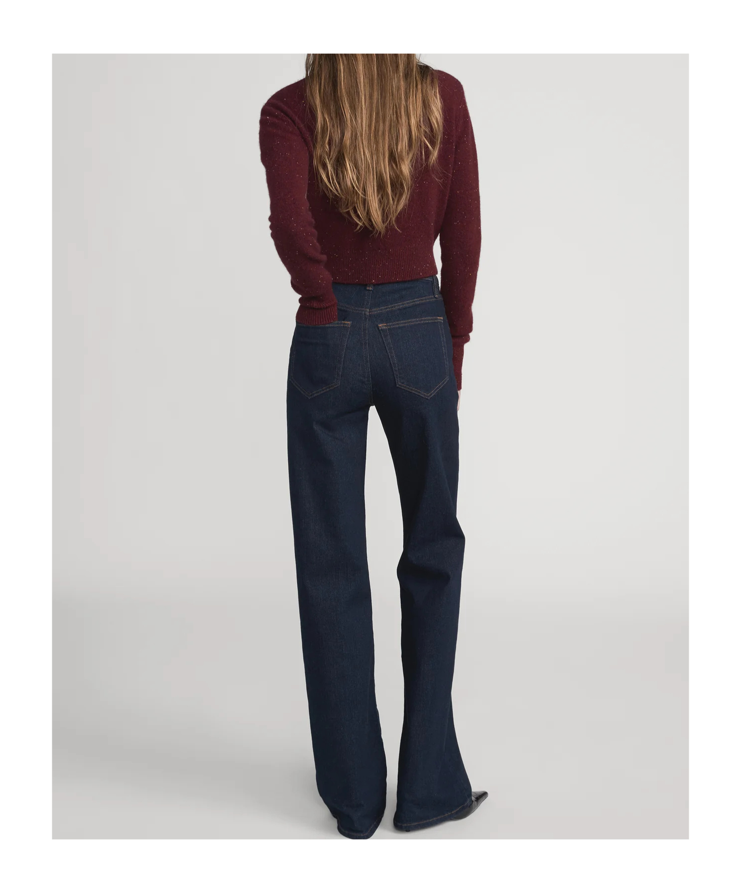 Frame High-waisted Straight Leg Jeans In Blue