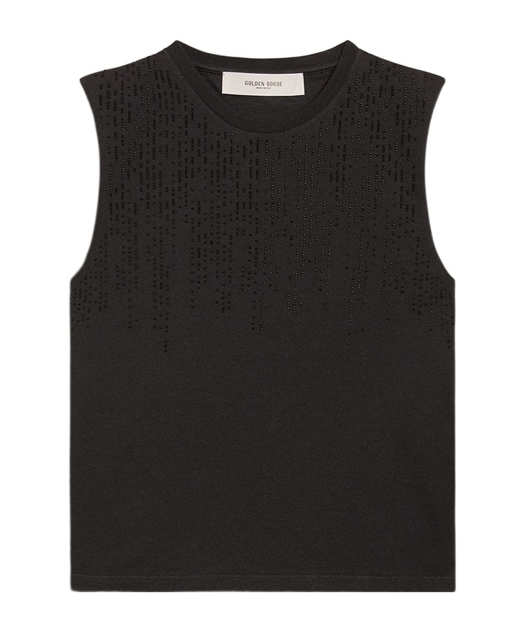 Golden Goose Sleeveless T-shirt In Black