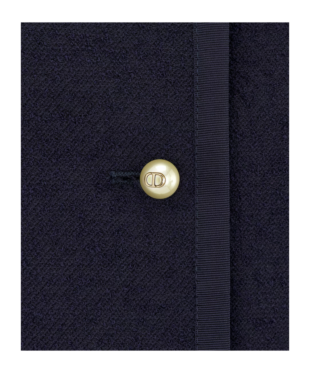 Dior Sheep Wool Round-neck Casual Coat In Blue