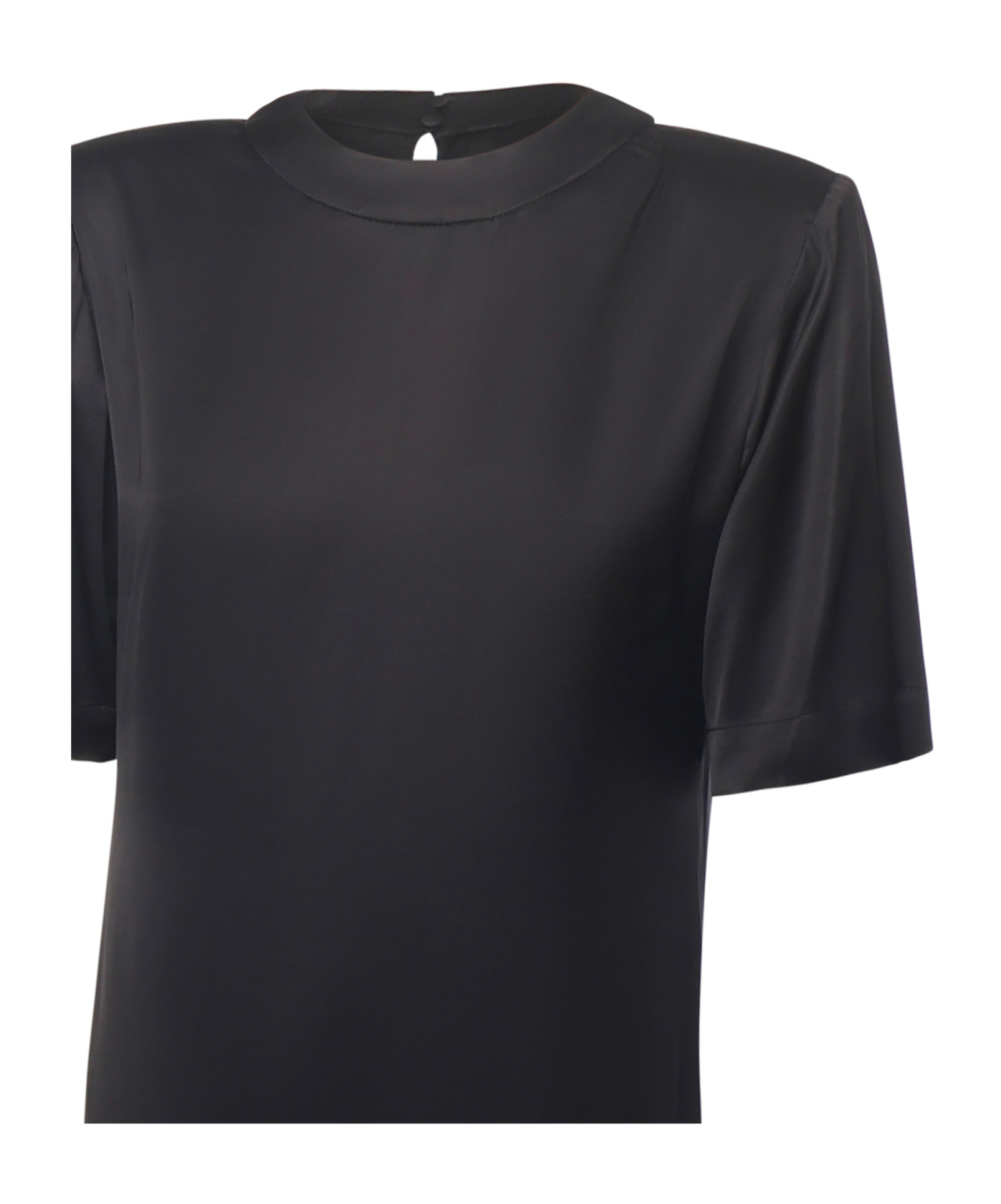 Nine Minutes Round Neck Dress In Black