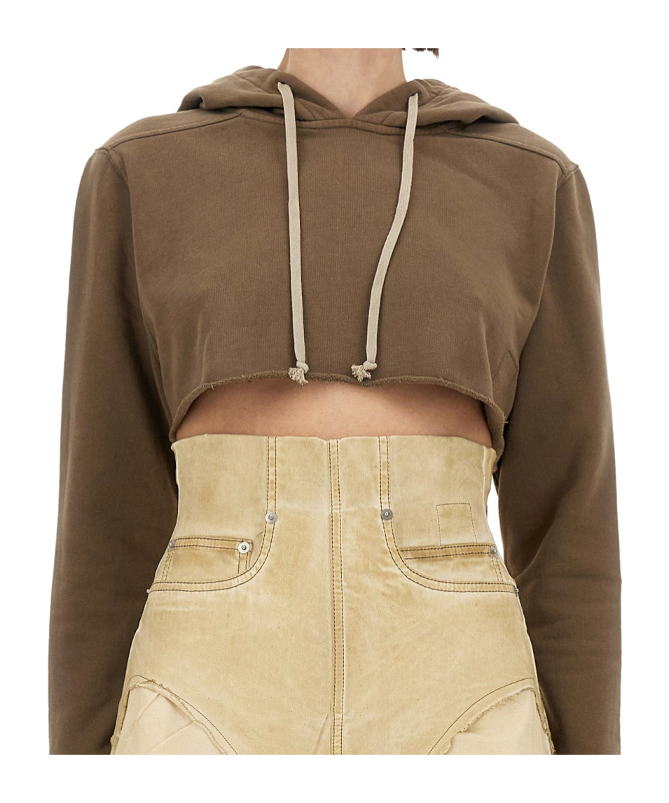 Rick Owens Drkshdw Long-sleeved Sweater In Nude