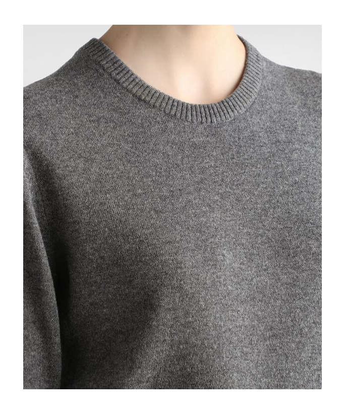 Dolce & Gabbana Round-neck Cropped Sweater In Gray