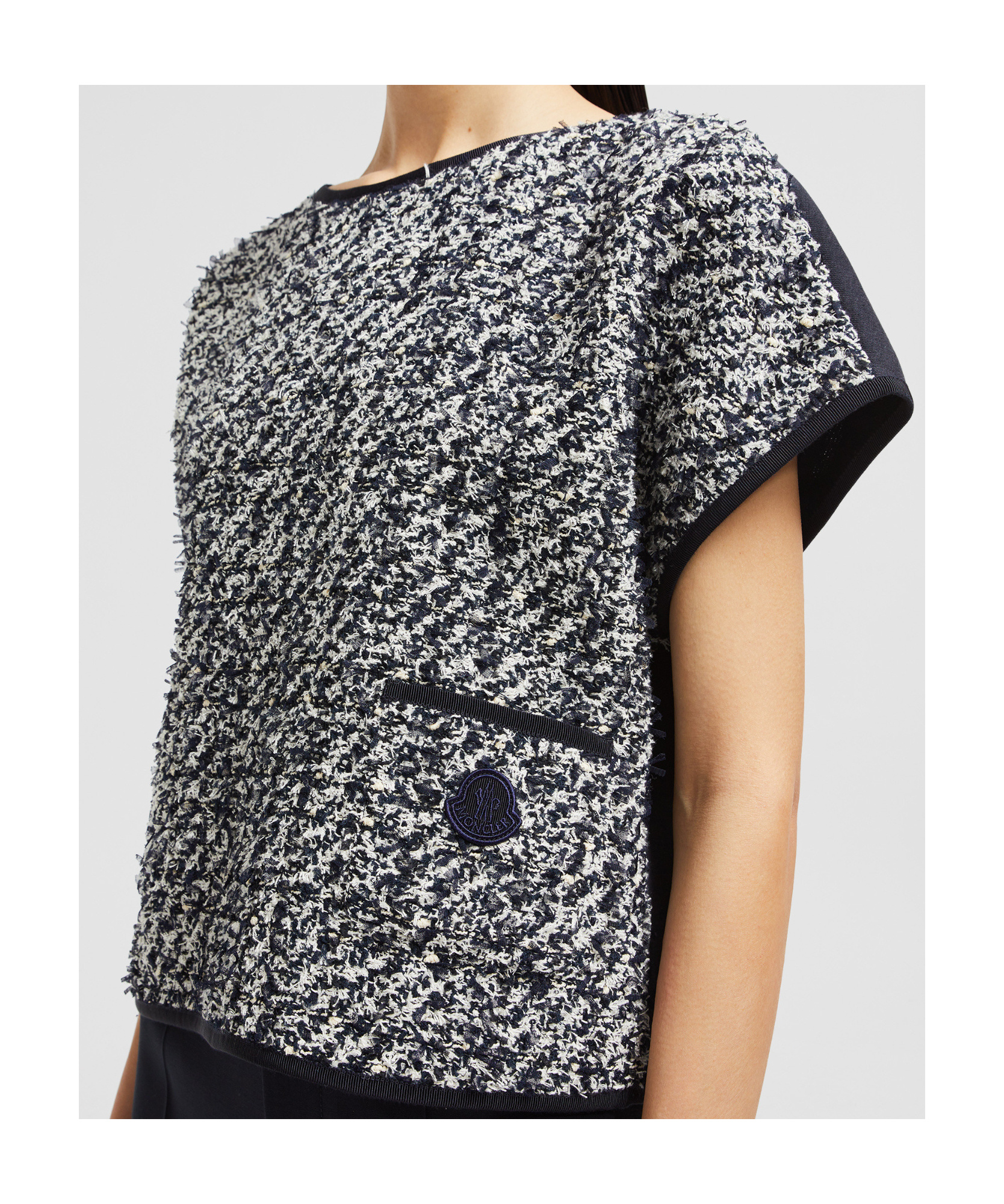 Moncler Short-sleeved Top In Gray