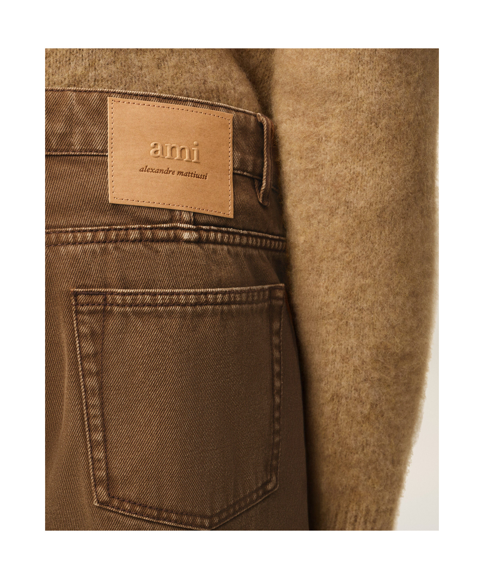 Ami Alexandre Mattiussi Multi-pocket Jeans In Brown