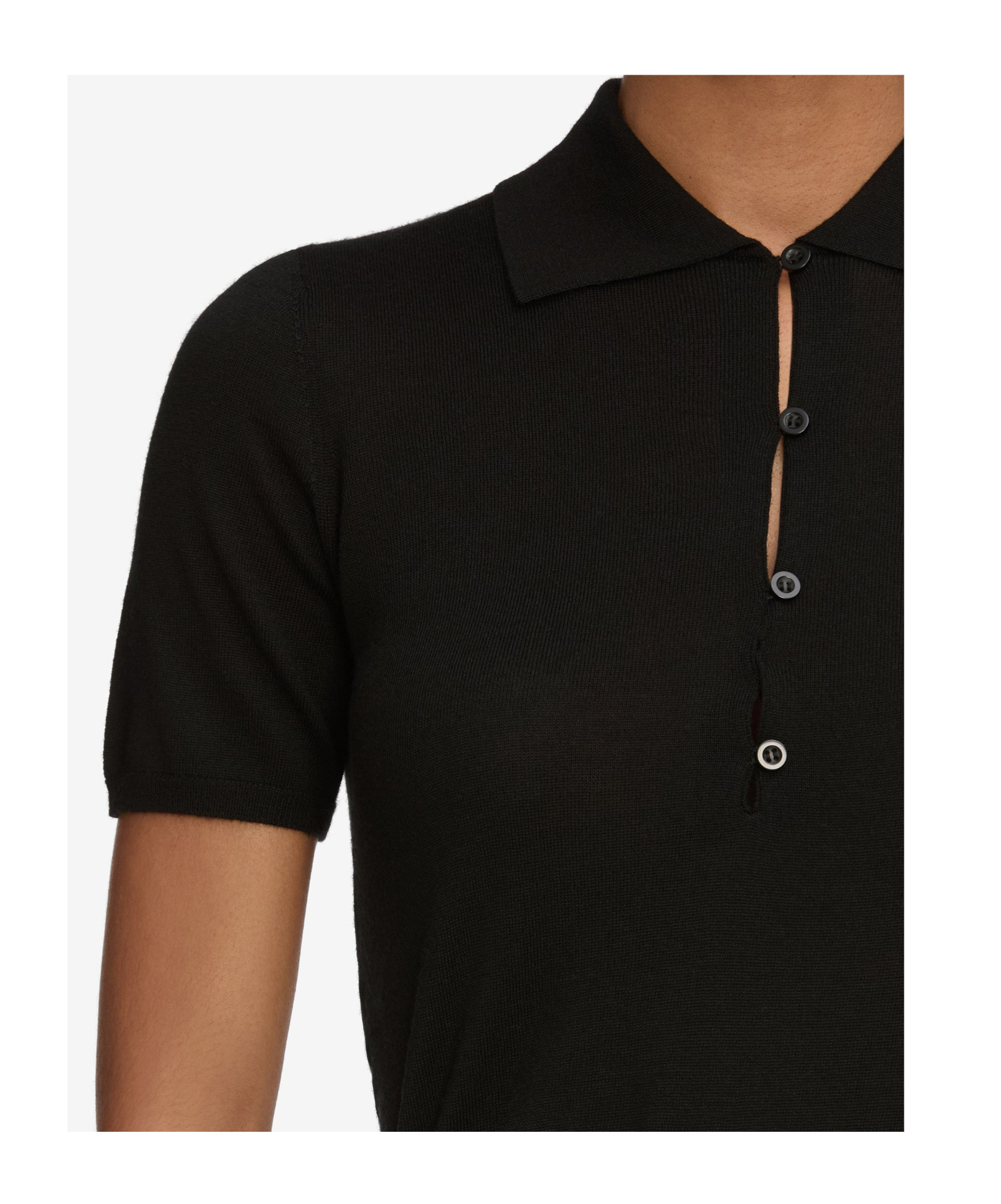 Frame Short-sleeved Polo Shirt In Black