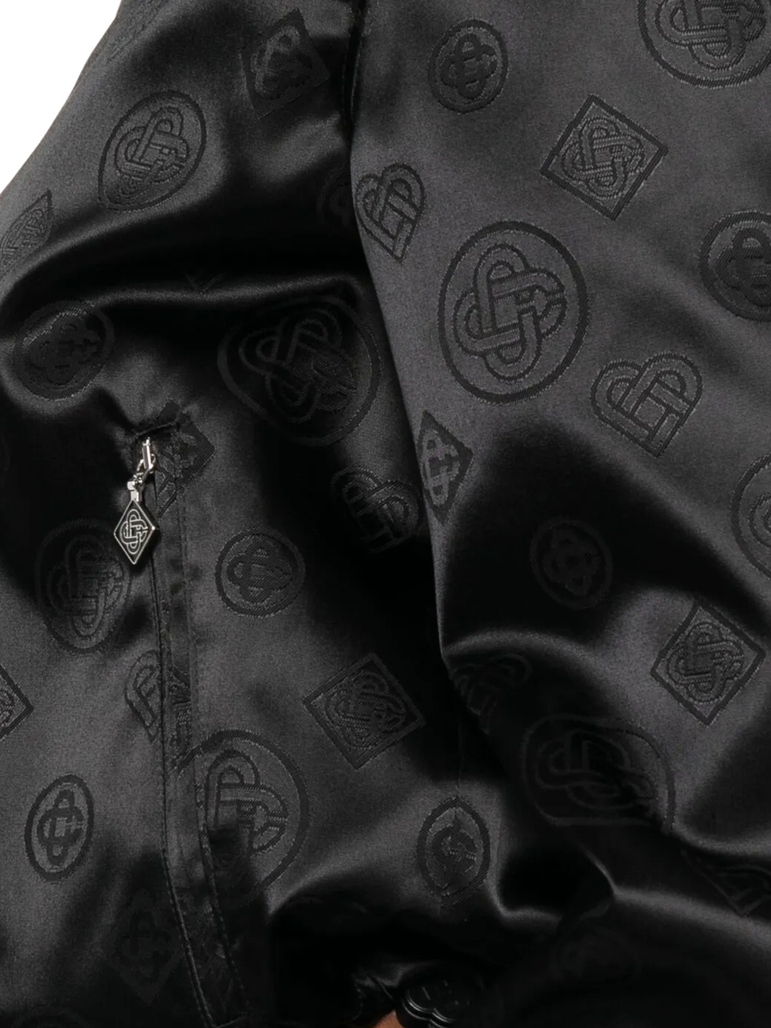 Casablanca Zippered Long-sleeved Casual Jacket In Black
