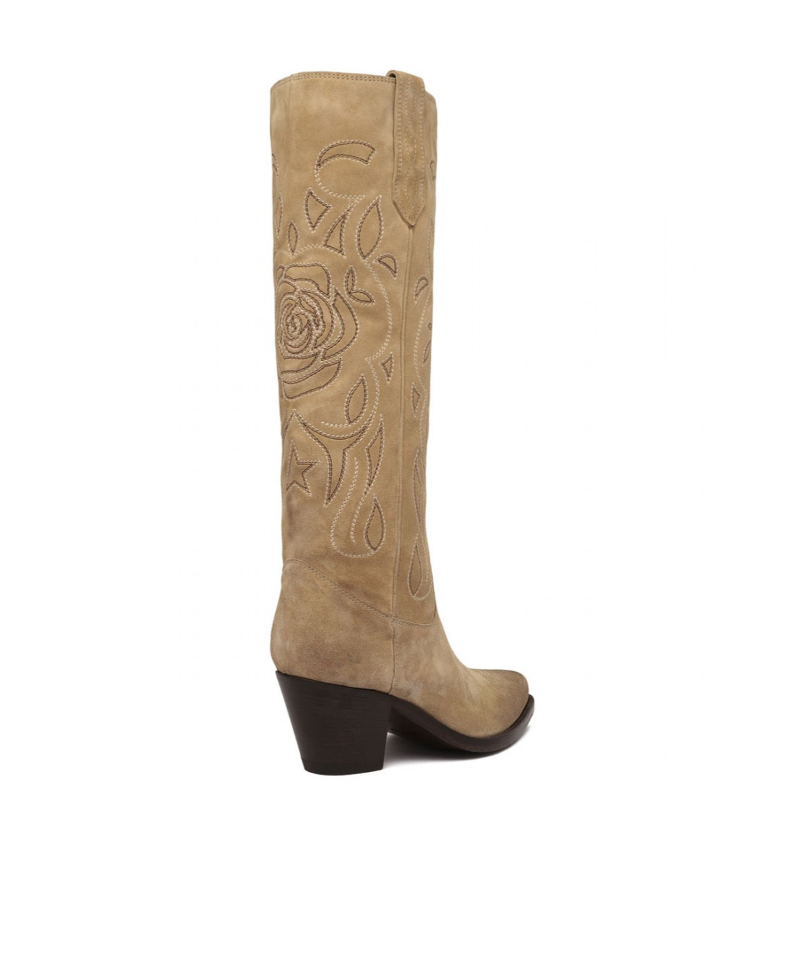Golden Goose Wish Star Pointed Toe Western Tall Boot In Brown