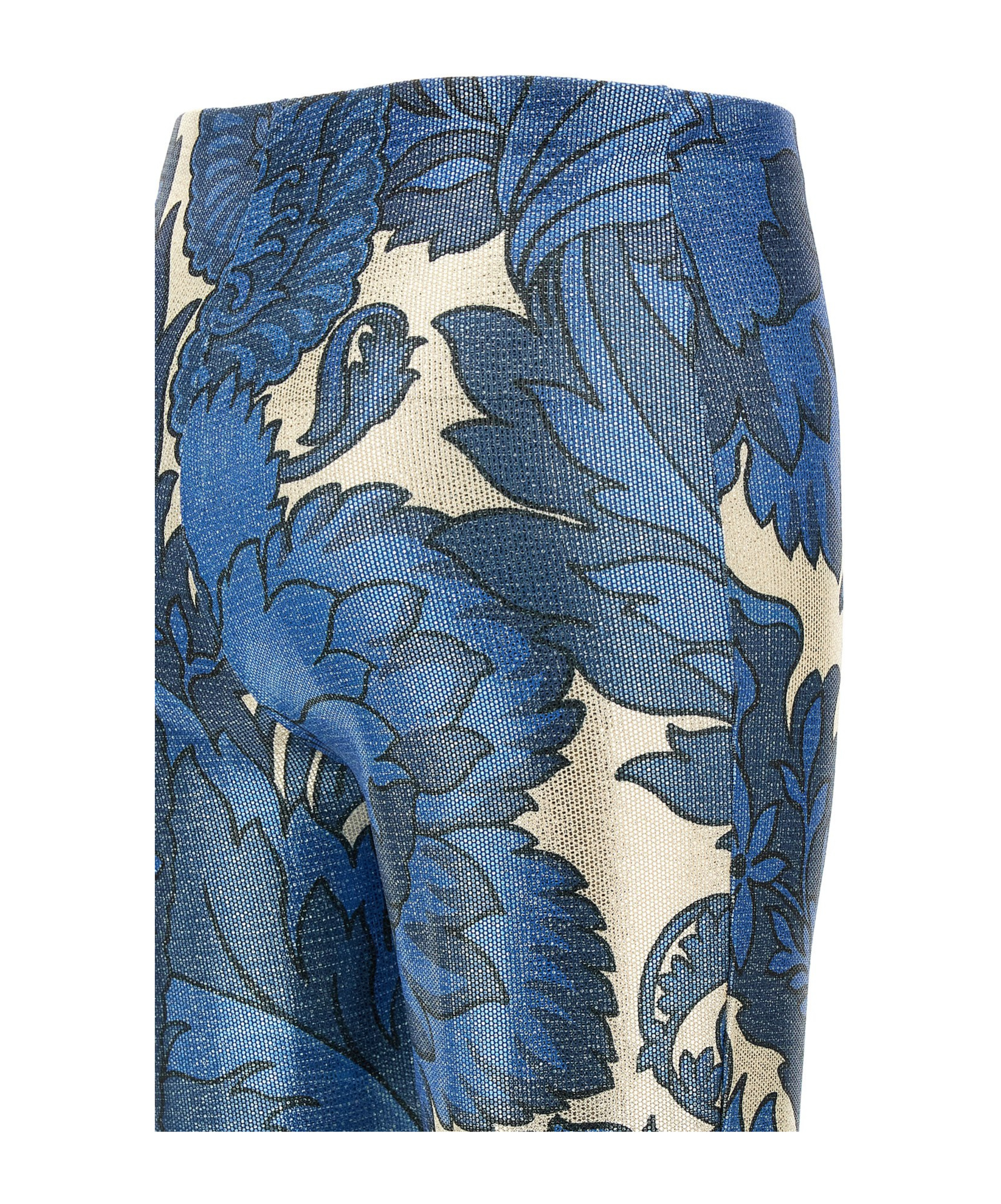 Etro Laminated Trousers In Blue
