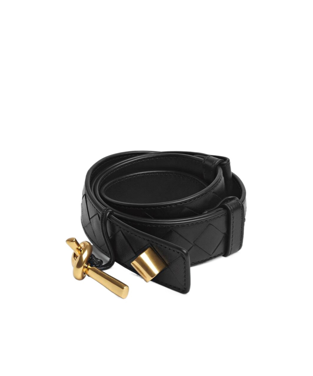 Bottega Veneta Andiamo Belt In Black