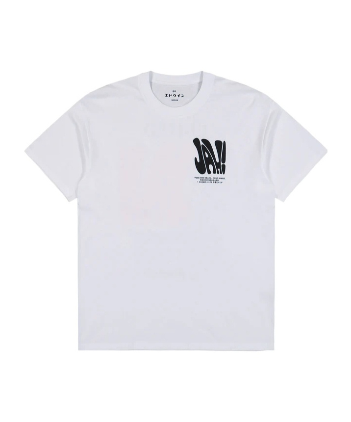 Edwin United We Stand Printed Cotton T-shirt In White