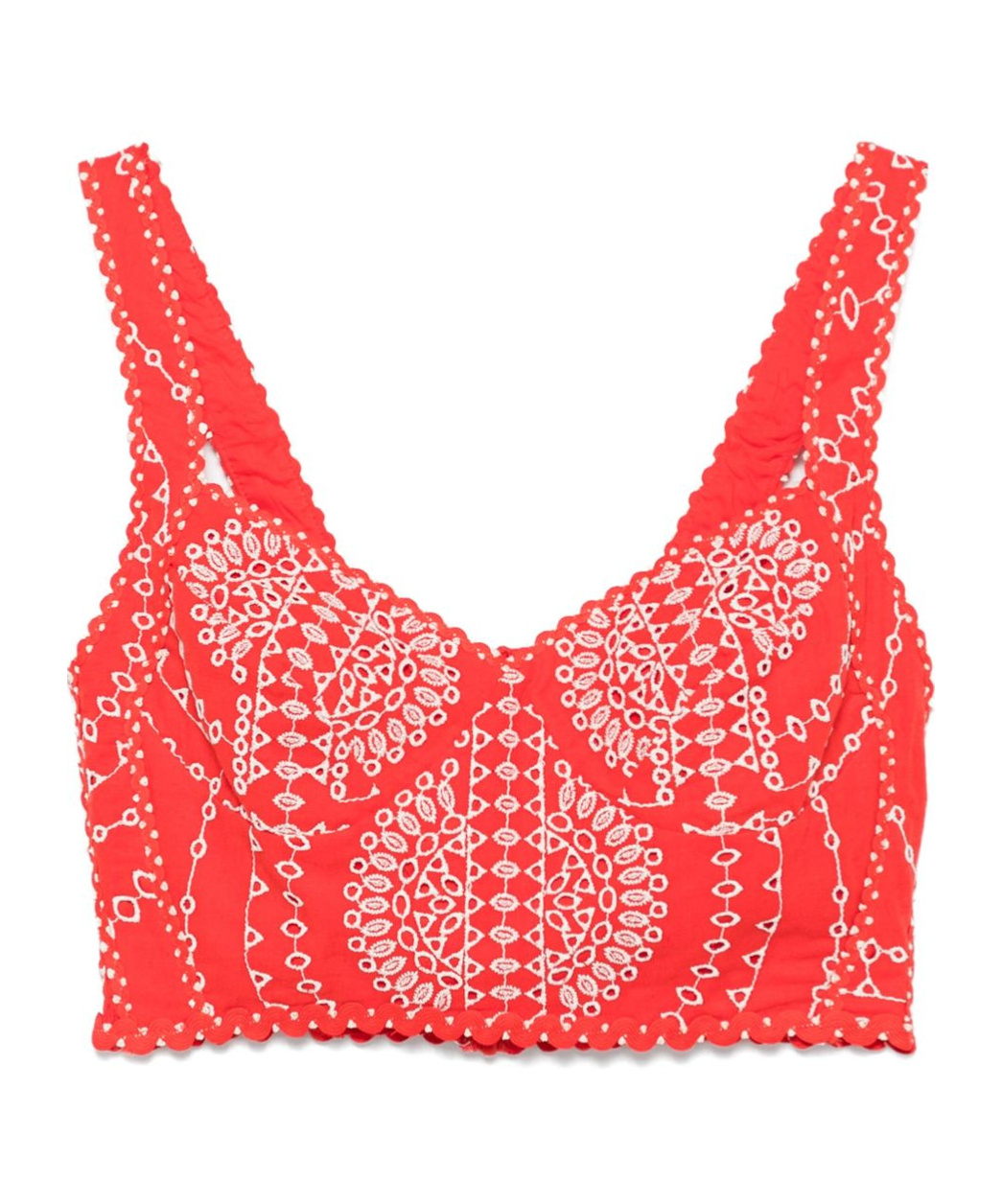 Charo Ruiz Goldie Crop Top In Red