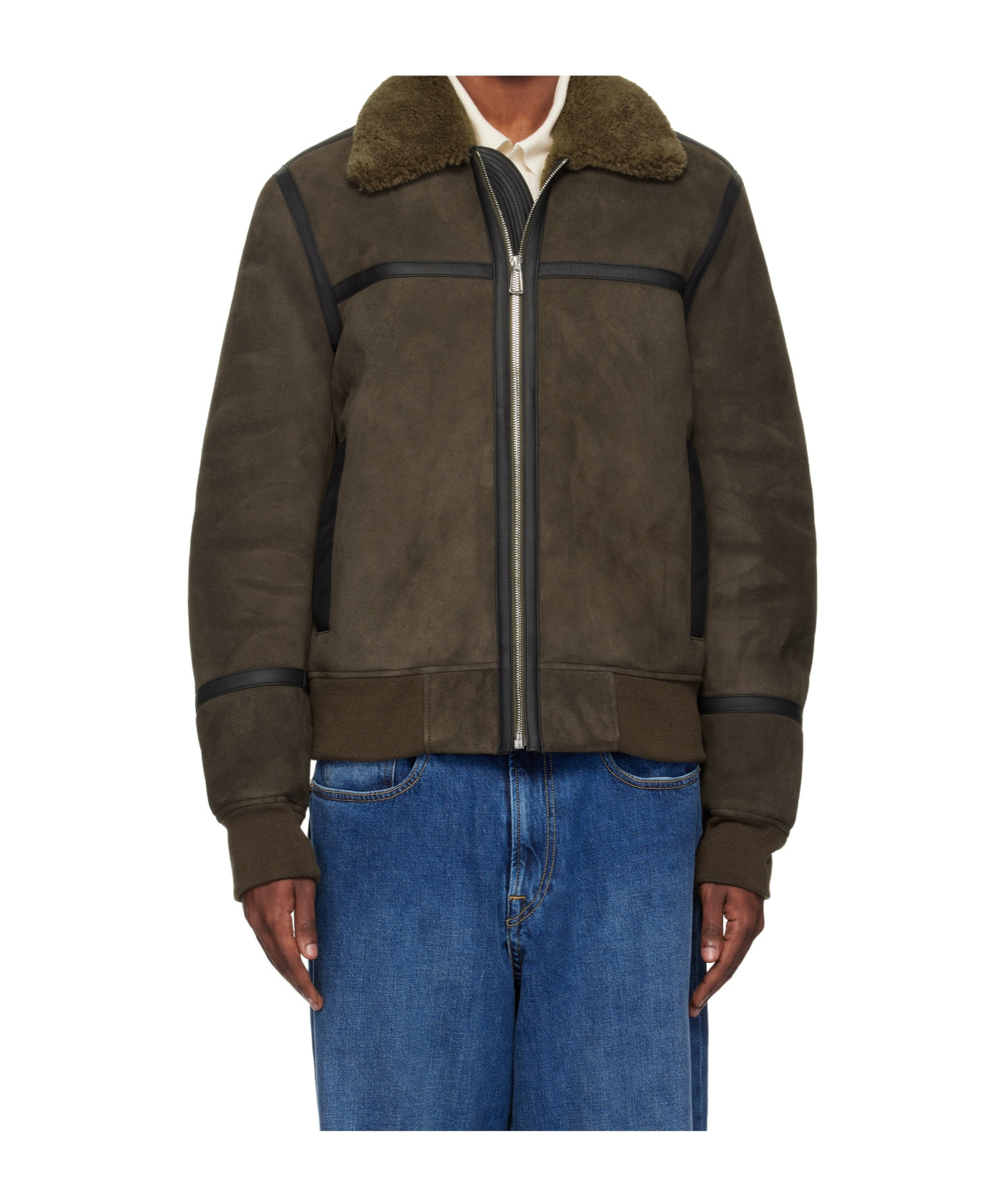 PAUL SMITH SHEARLING COLLAR BOMBER JACKET 